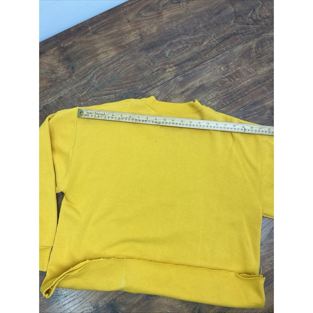 Vtg 80s Dodger Missouri Tigers Mizzou NCAA Crewneck Sweatshirt Gold LRG *Cropped - Picture 7 of 16